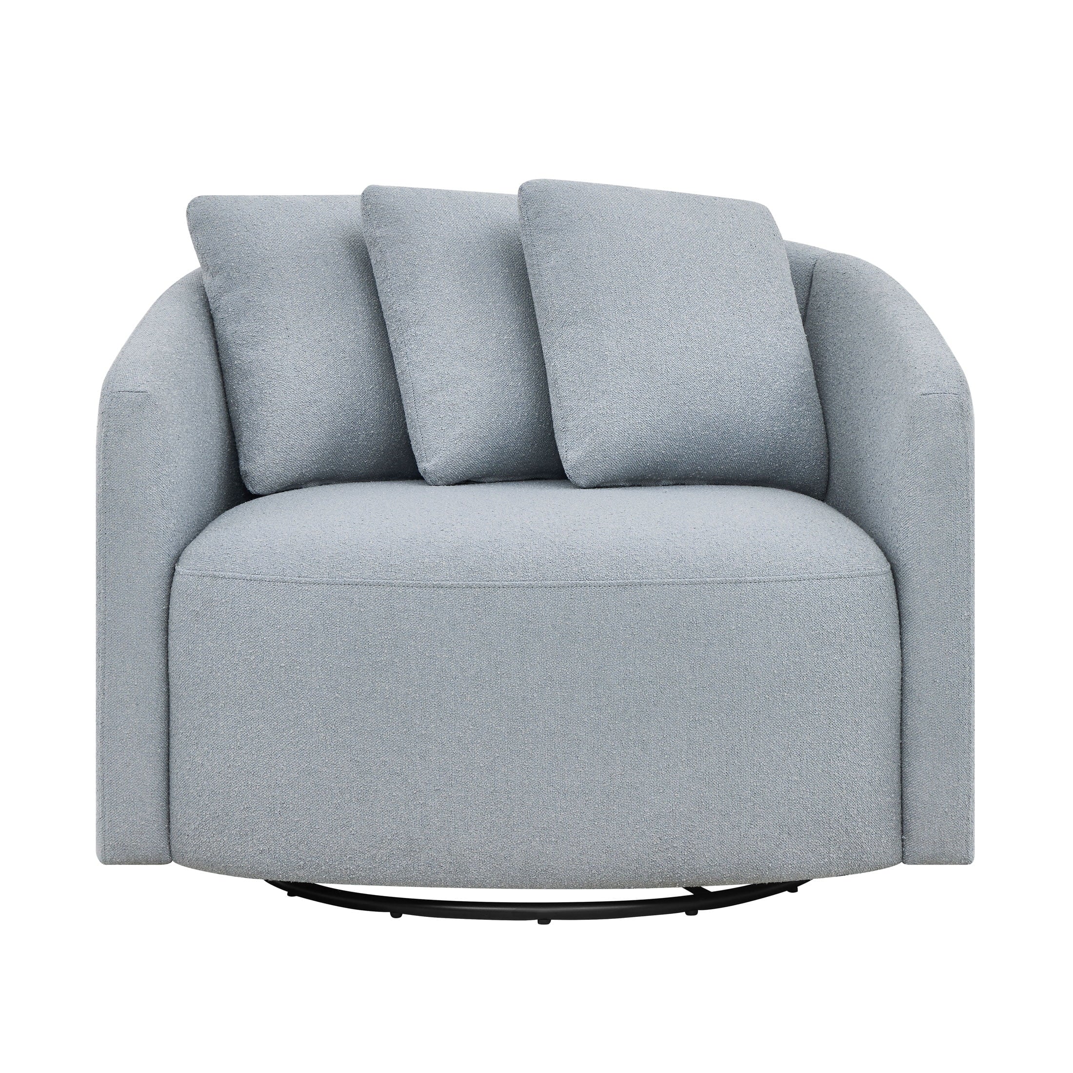 Drew Barrymore's Stunning Cornflower Blue Boucle Accent Chair – Elevate Your Space!