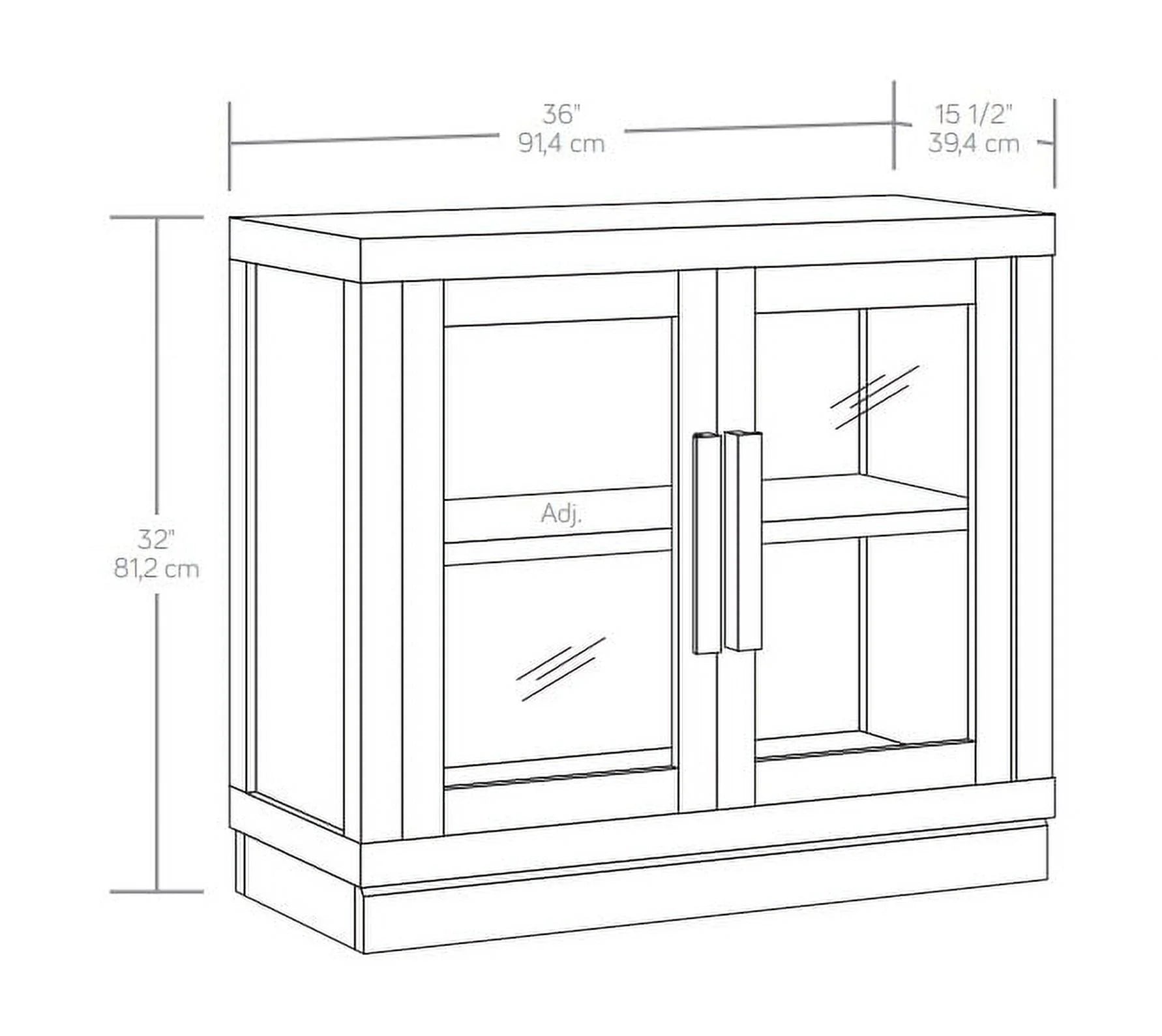 Stylish Ezra Accent Cabinet in Rich Warm Walnut Finish