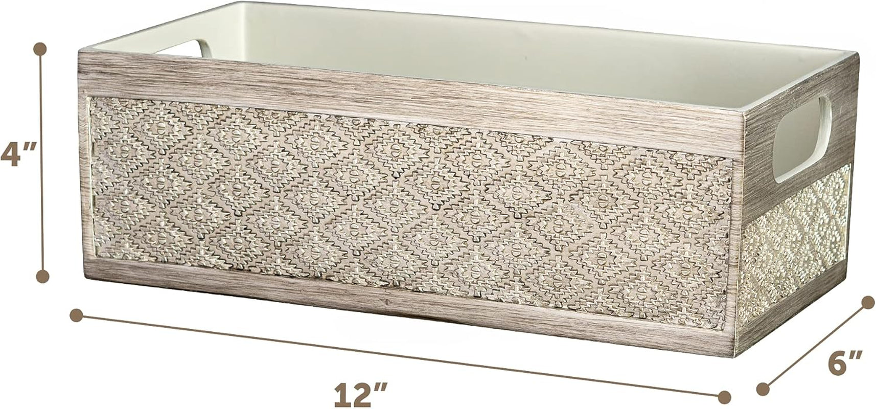 Dublin Silver Decorative Bathroom Storage Box and Toilet Paper Holder - Elegant Tank Topper and Sink Organizer