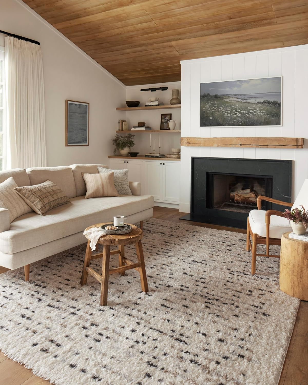Luxurious Angela Rose Amira Collection Ivory & Multi Area Rug - Extra Plush 9'2" x 12'6" Moroccan Design for High Traffic Living Room, Bedroom, Entryway & Hallway Decor