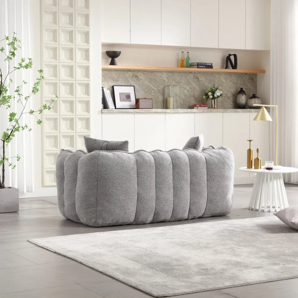 Ultimate Comfort Soft Beanbag Chair for Two - Perfect Square Recliner Sofa for Gaming and Reading with High Resilience Foam Core