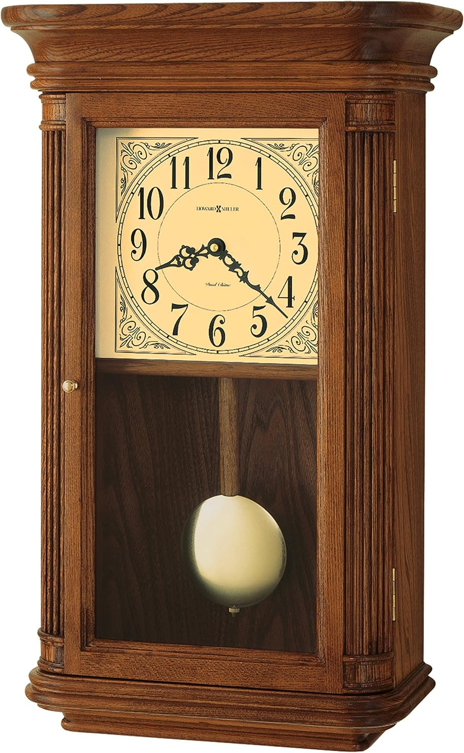 Elegant Westbrook Wall Clock - Classic Wooden Design with Pendulum, Dual Chime Options (Westminster & Ave Maria), Quartz Movement, Battery Operated - Perfect for Home & Office Decor