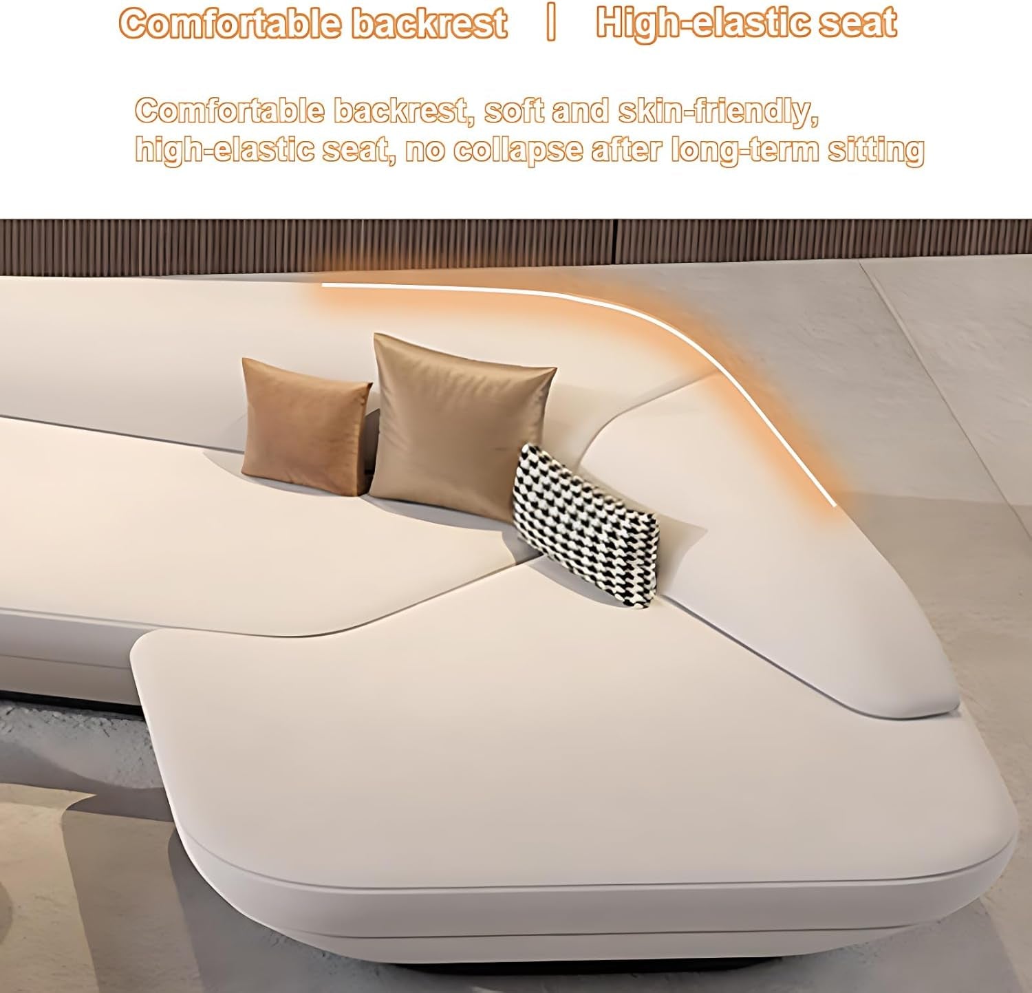 Stylish 118IN Sectional Sofa Set - Ultimate Comfort with Coffee Table & Chair for Living Room, Office & Lounge Spaces
