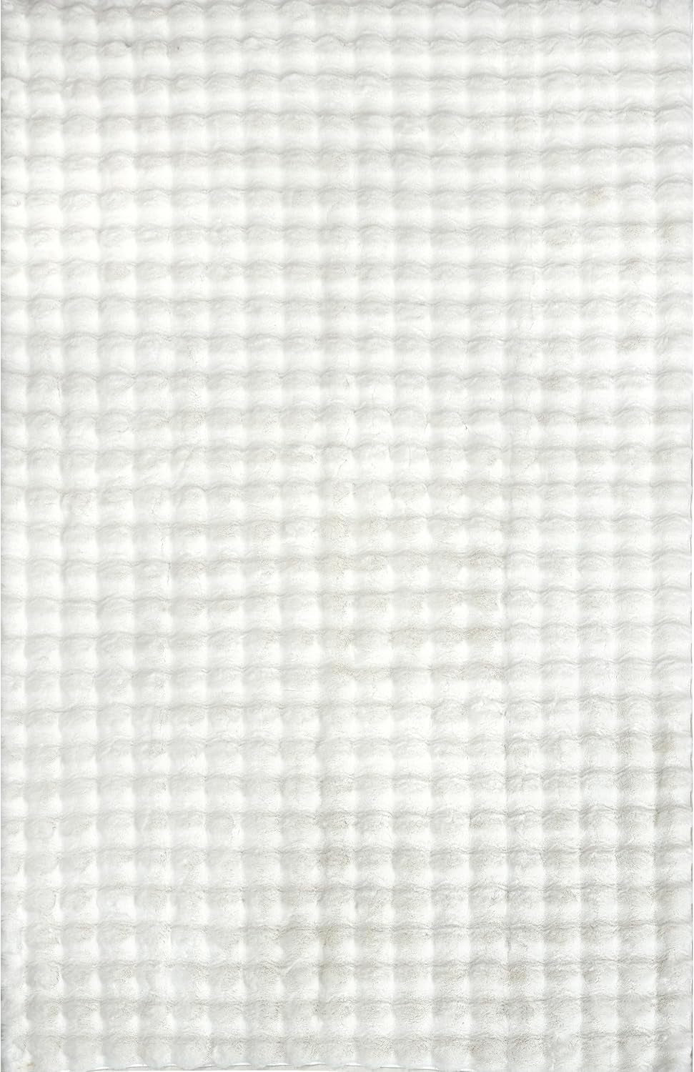 Cozy Plush Area Rug 7'6" x 9'6" - Machine Washable, Non-Slip Soft Fluffy Shag Carpet for Living Room, Bedroom, Kids Room, Nursery, Home Décor in Jeni White