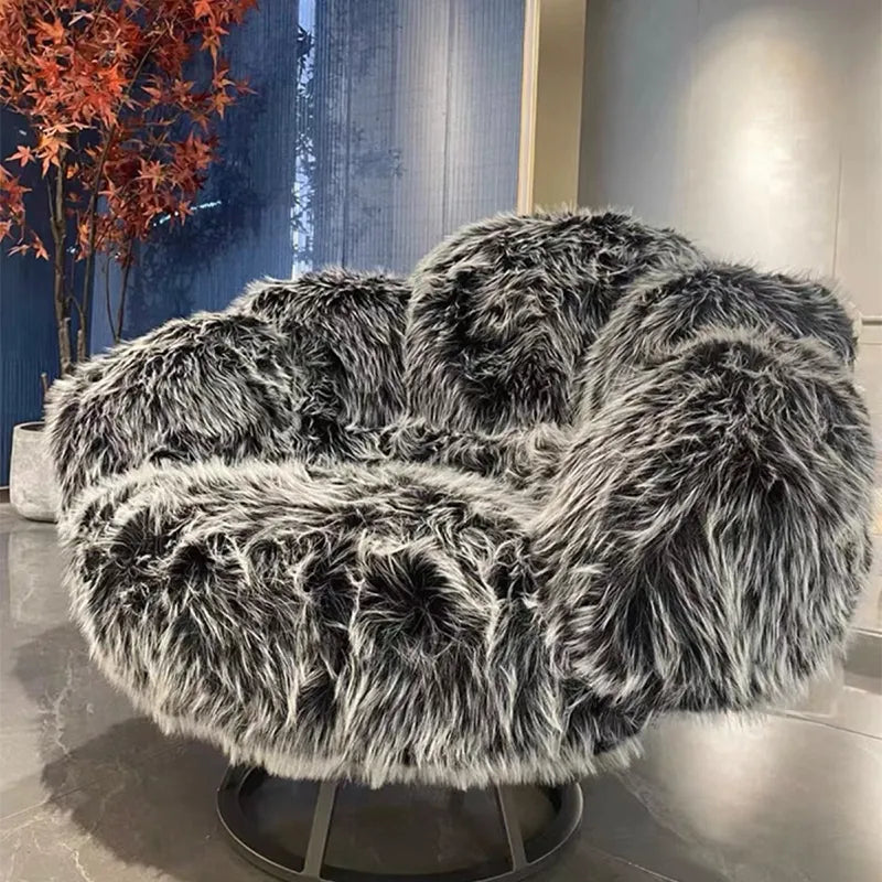 Italian Bear Paw Rotating Plush Sofa - Elegant Comfort for Your Living Room