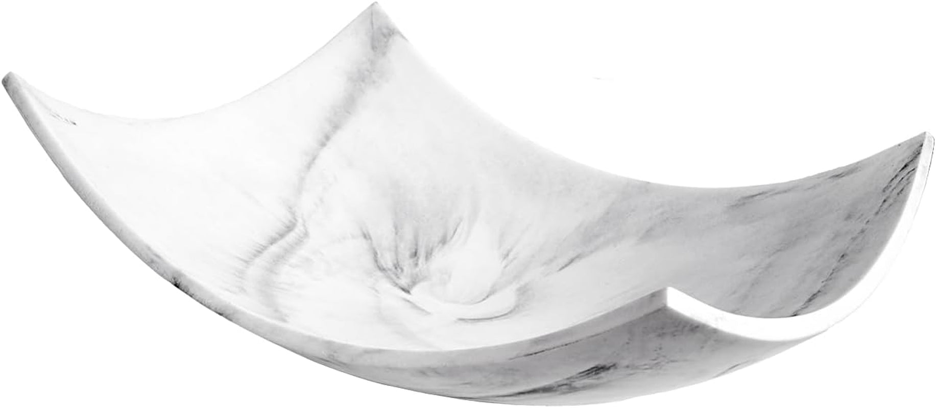 Elegant Marble-Patterned Decorative Bowl with Complementary Set of 8 Balls for Coffee Table Centerpiece and Dining Room Decor