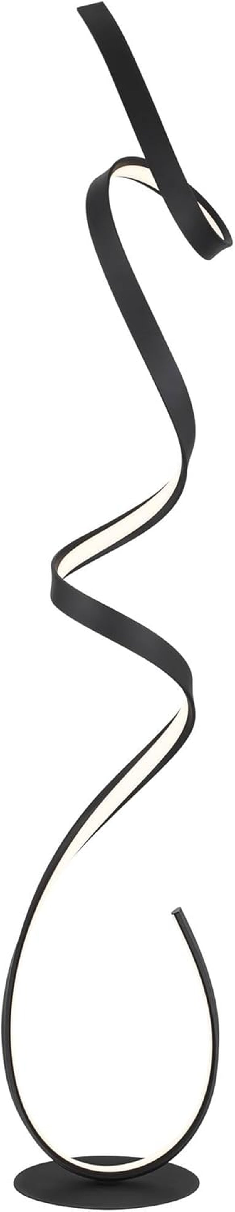 Avante Modern 56.5" Tall LED Floor Lamp with Foot Switch - Sleek Matte Black Design for Living Room, Bedroom, Office & Entryway - Elegant White Shade Home Decor