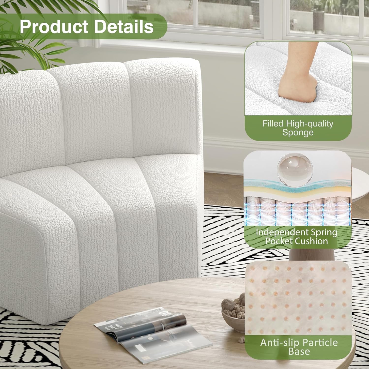 Luxurious Beige Modular Sectional Sofa - Convertible Velvet Cloud Couch with Chaise for Stylish Living Rooms