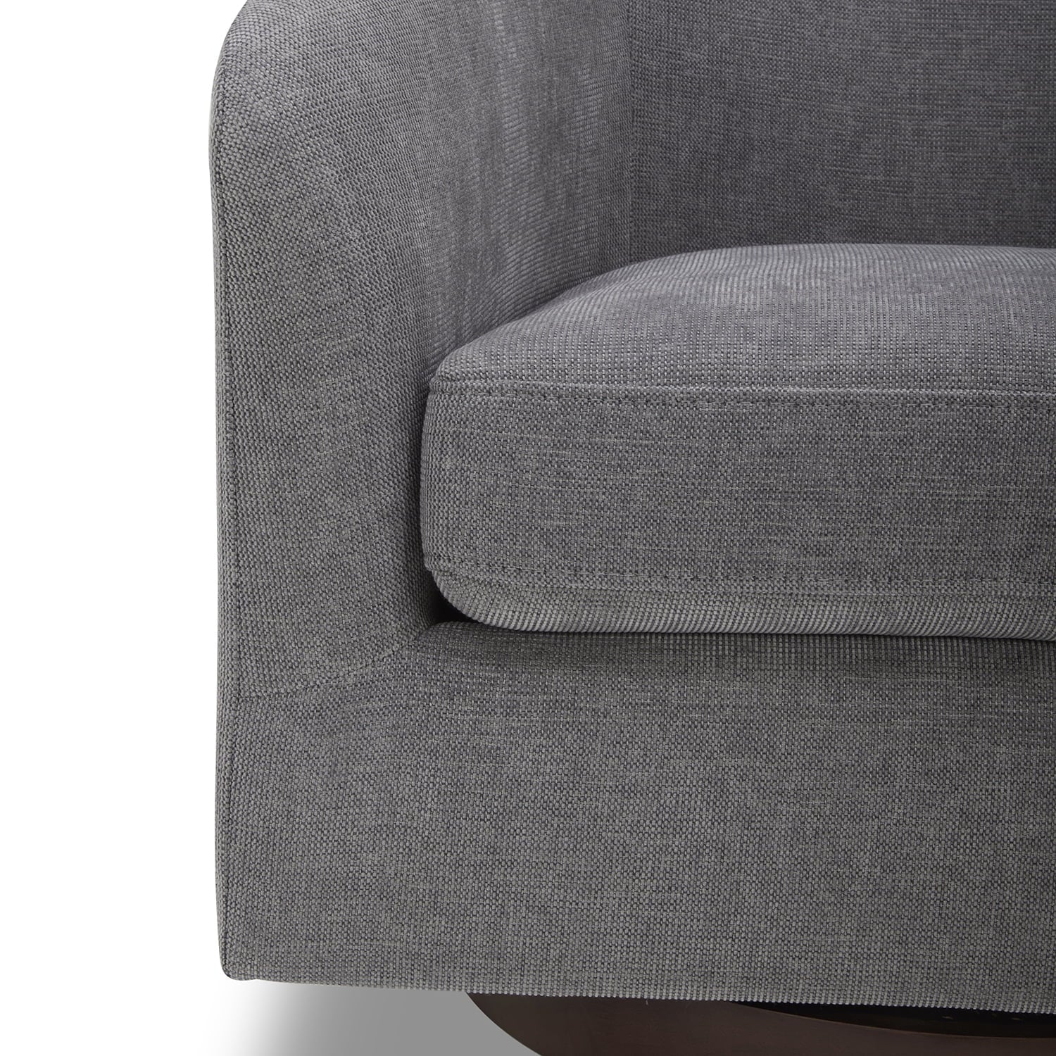Stylish Gray Bradford Wooden Base Swivel Accent Chair for Modern Living Spaces