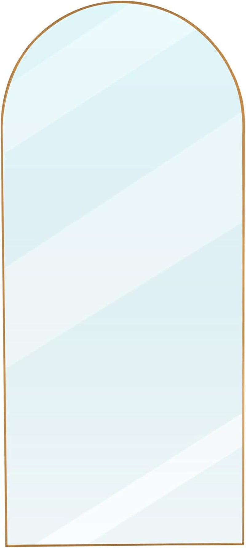 Elegant Arched Full Length Mirror - 71x32 Oversized Gold Floor Mirror with Stand for Living Room and Bedroom